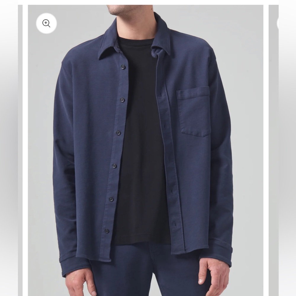 NWT! Citizens Of Humanity Luca Bucket Dye Shirt in Night Flight - Size L Men’s